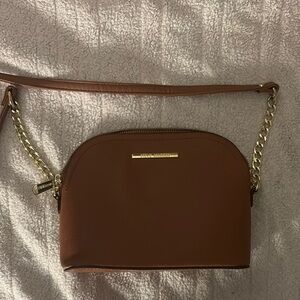 Steve Madden Tan Crossbody Bag with Gold Accents